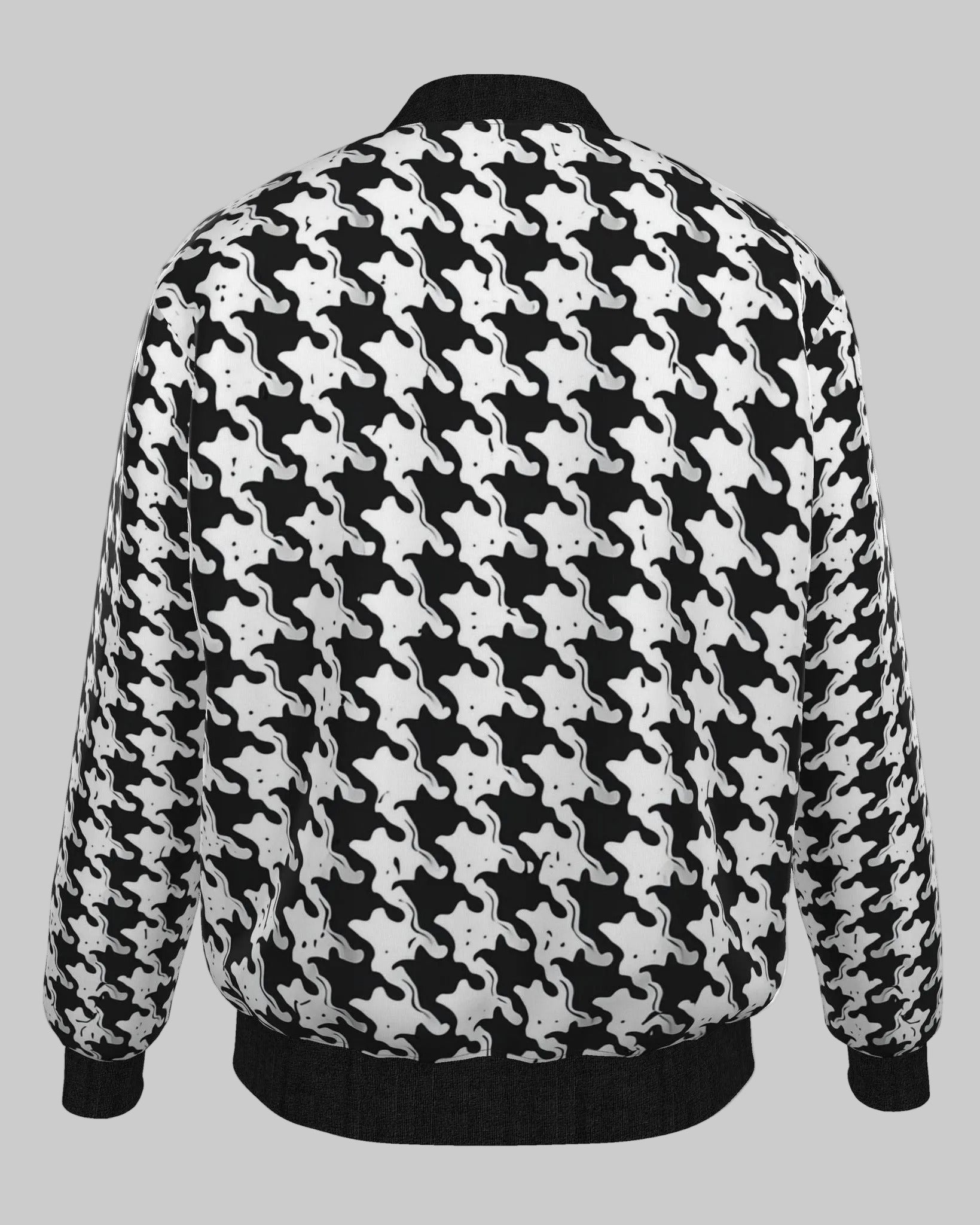 Men's Bomber Jacket Pied-de-coq print