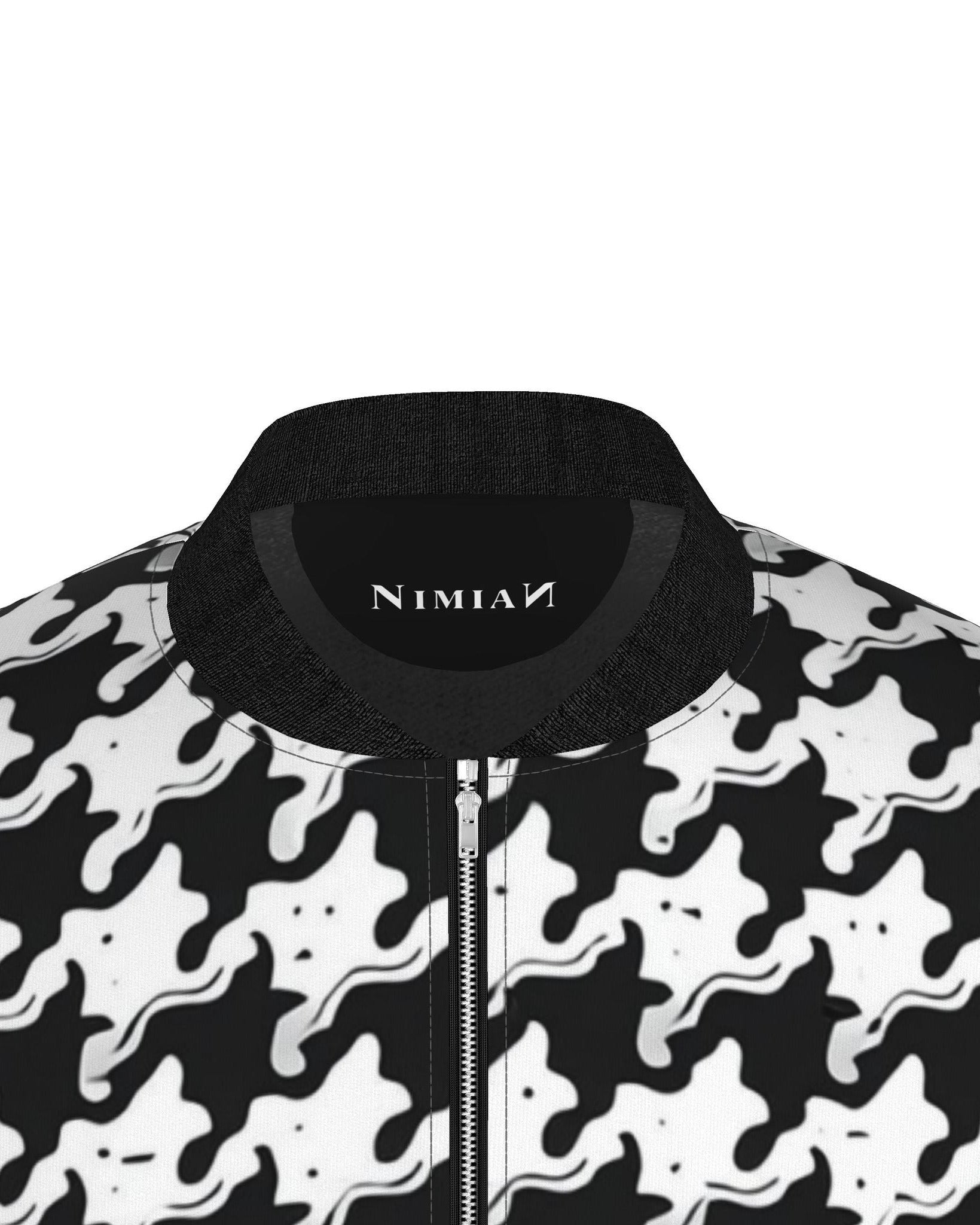 Men's Bomber Jacket Pied-de-coq print