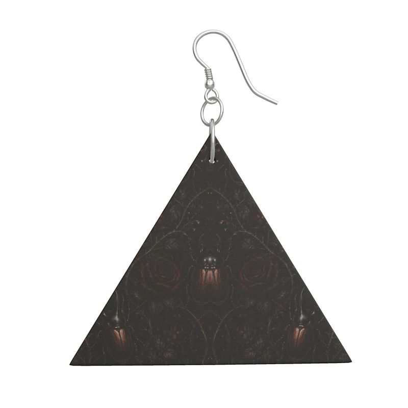Wooden Earrings Geometric Shapes