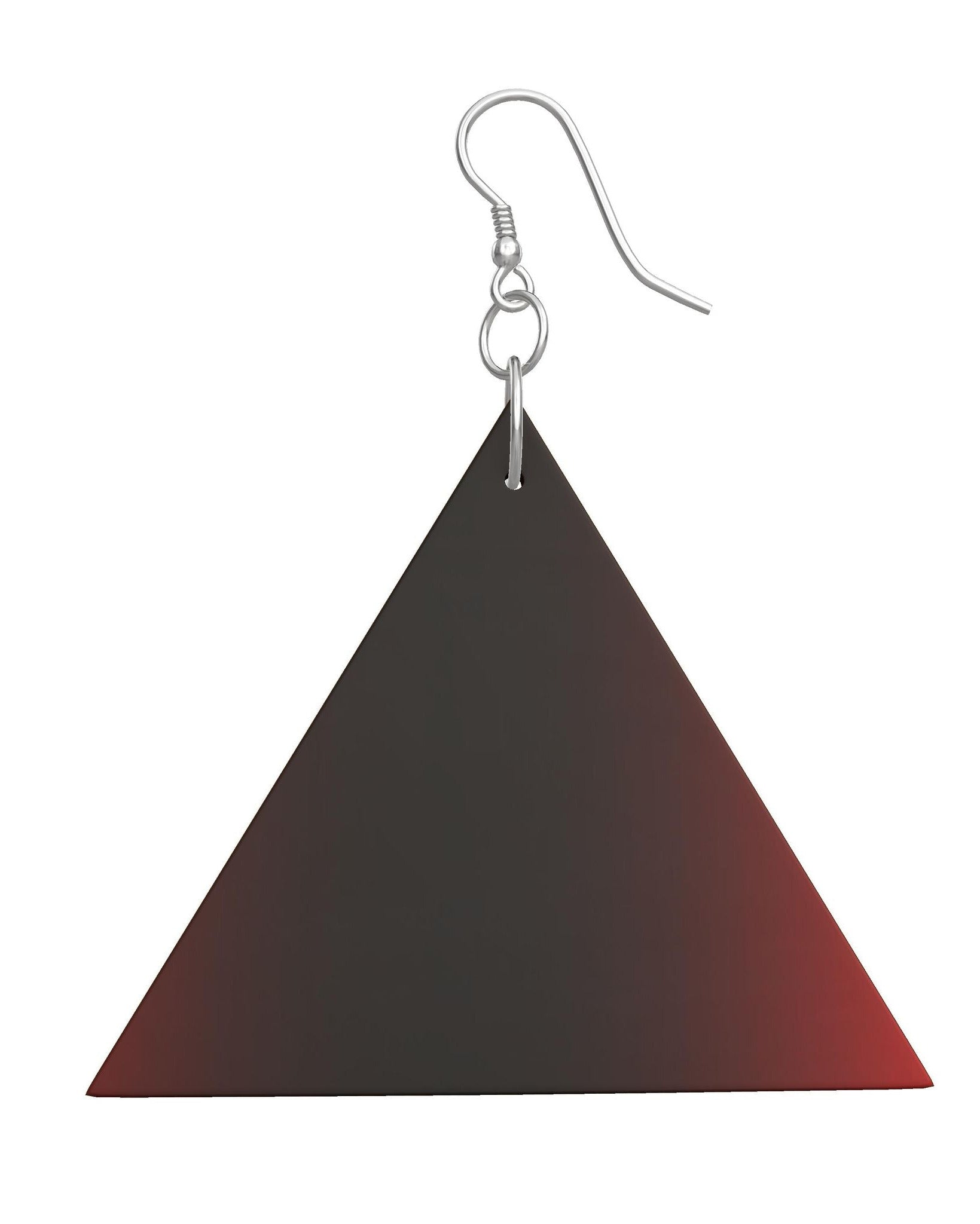 Wooden Earrings Triangle Gradient