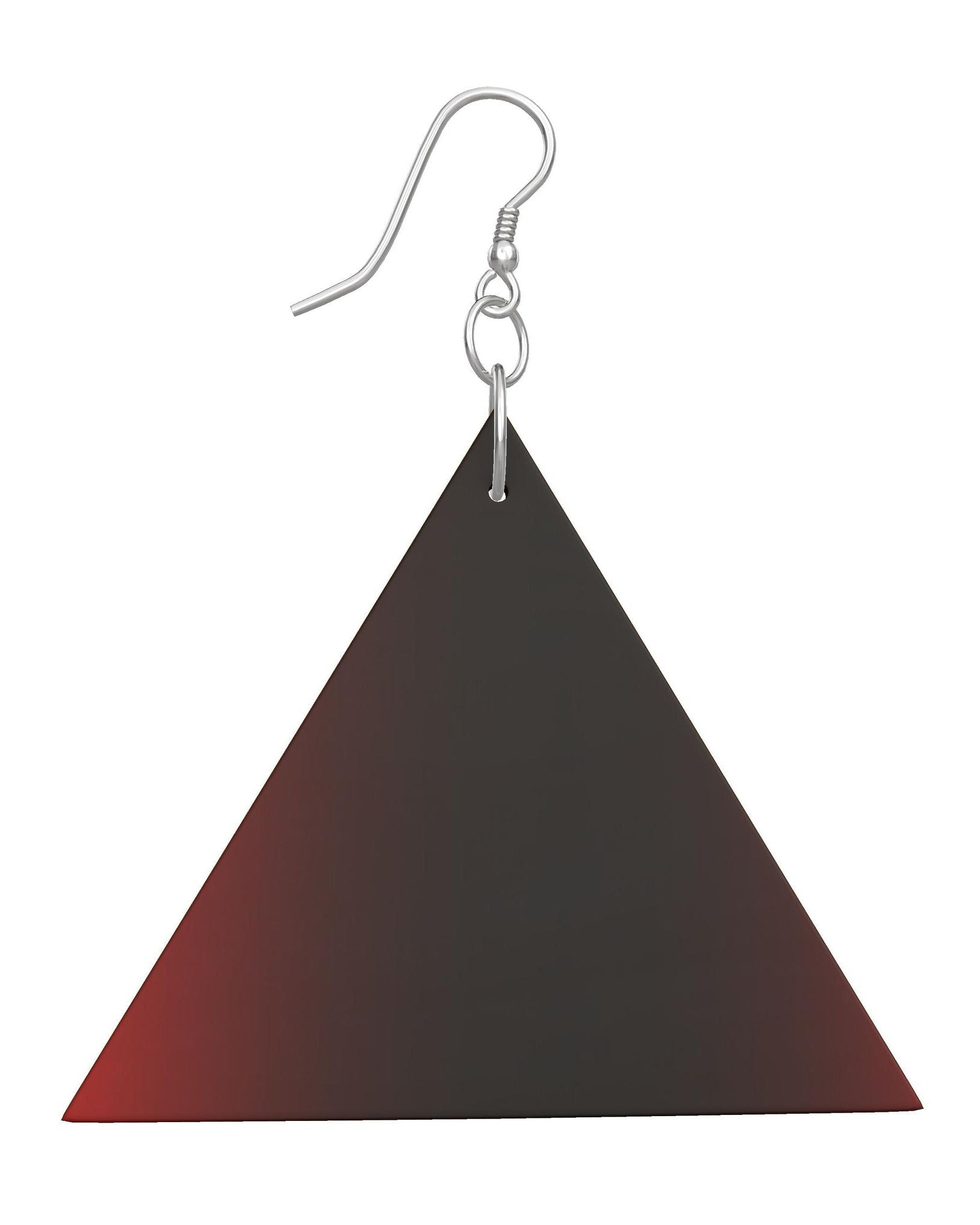 Wooden Earrings Triangle Gradient