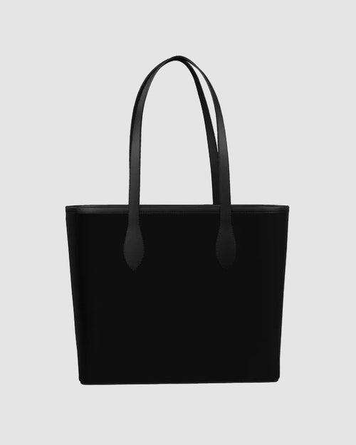 Black Leather City Shopper