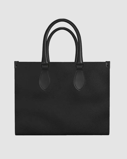 Black Leather Shopper Bag