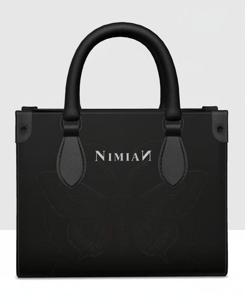 Black Mini Bonchurch Shopper Bag Butterfly Pattern