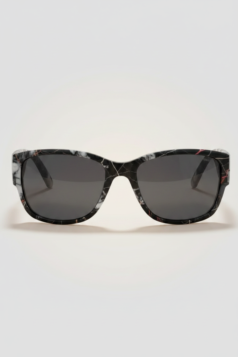 NimiaN Marmora Noctis Black Marble Sunglasses