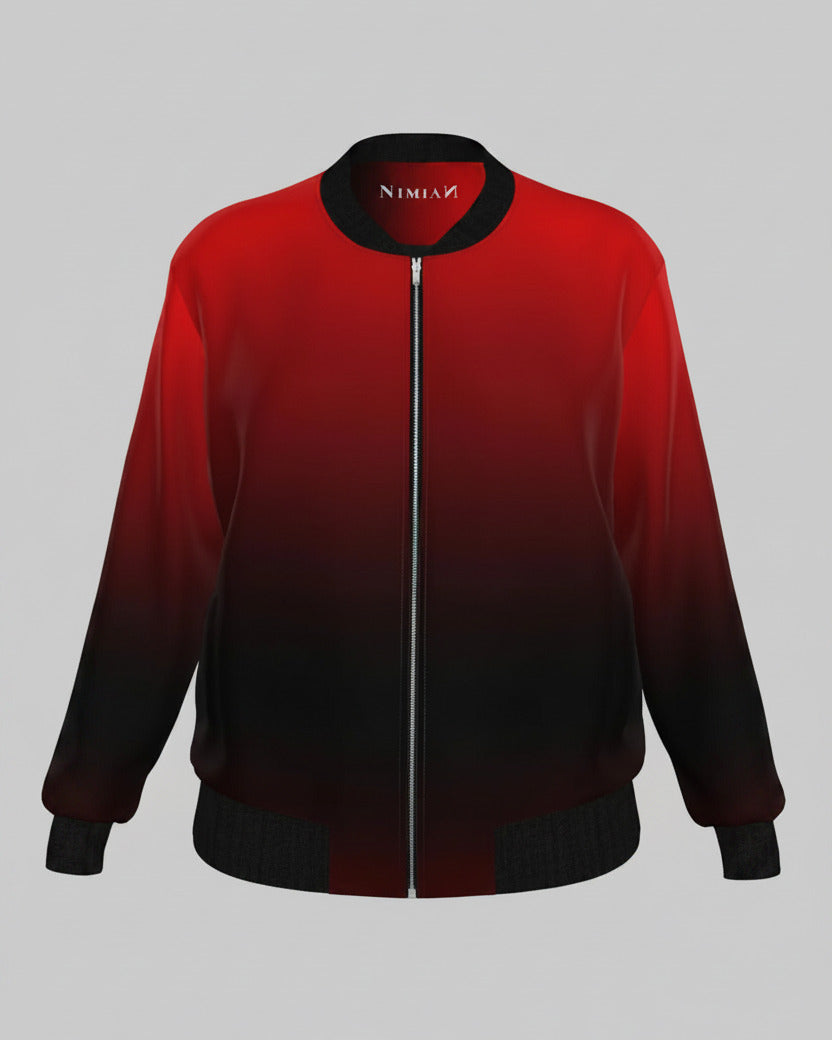 NimiaN Red Gradient Bomber Jacket
