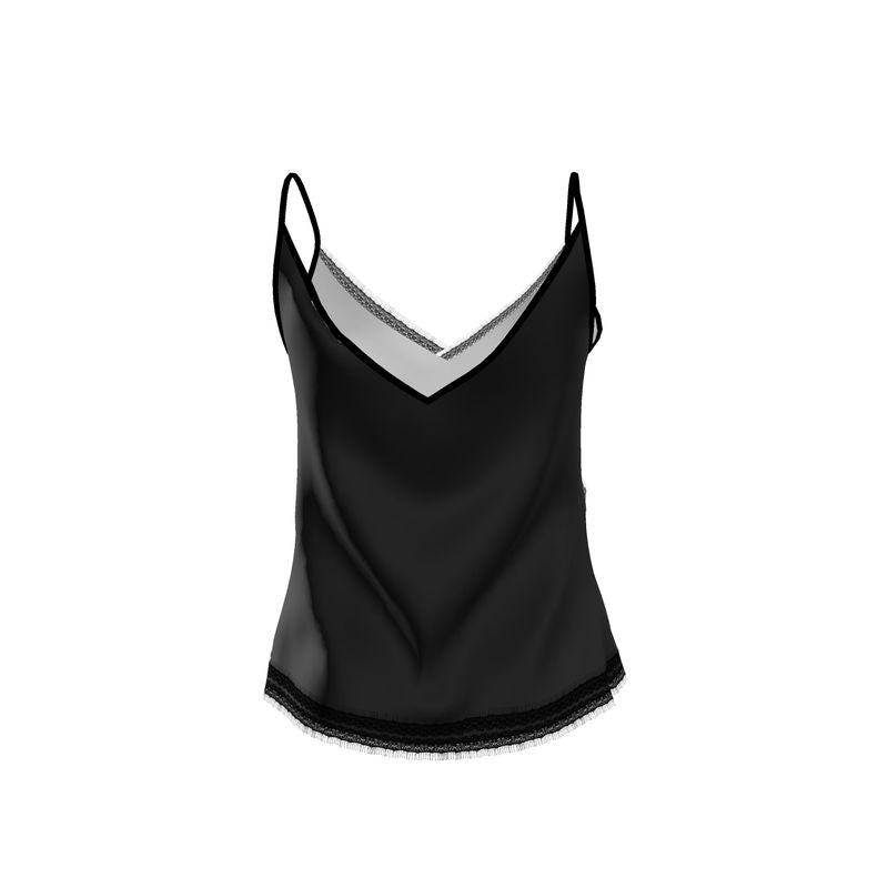NimiaN Lace-Trim Cami Top (Black)