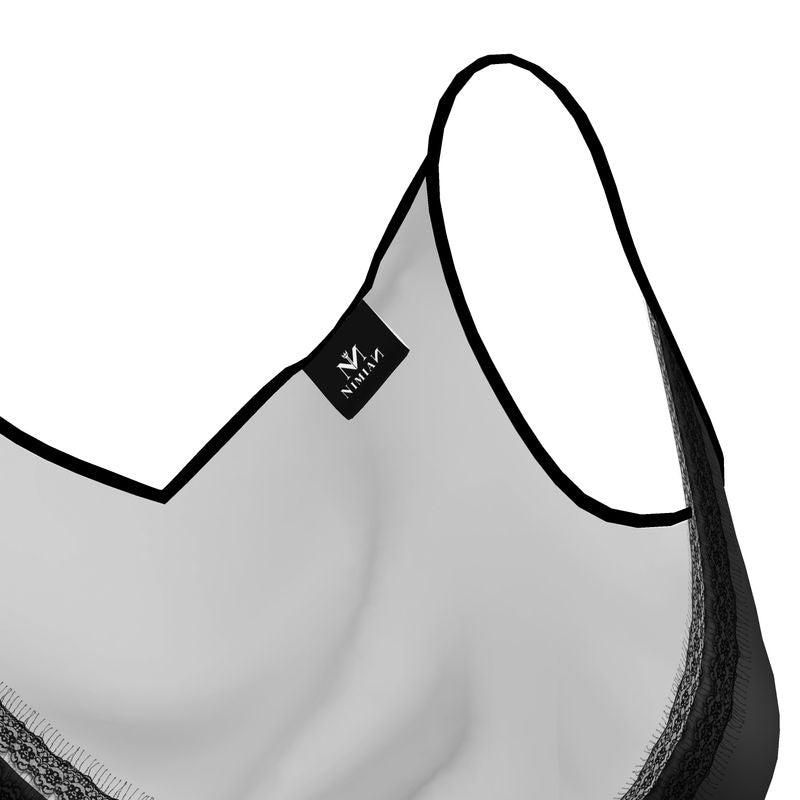 NimiaN Lace-Trim Cami Top (Black)