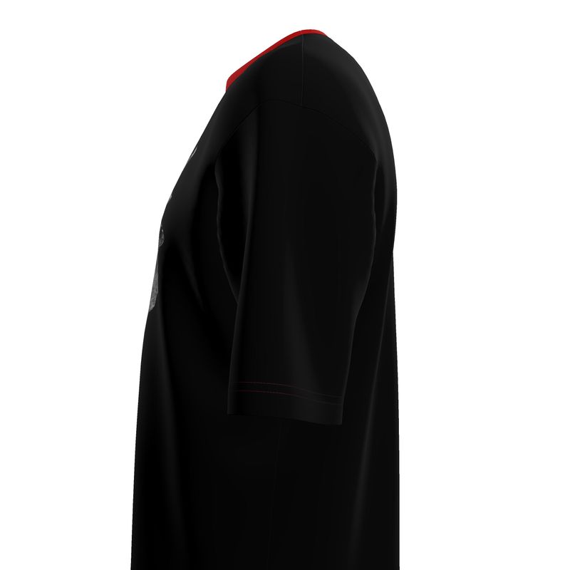 NimiaN Men’s Oversized Graphic T-Shirt – Dragonfly (Red collar)