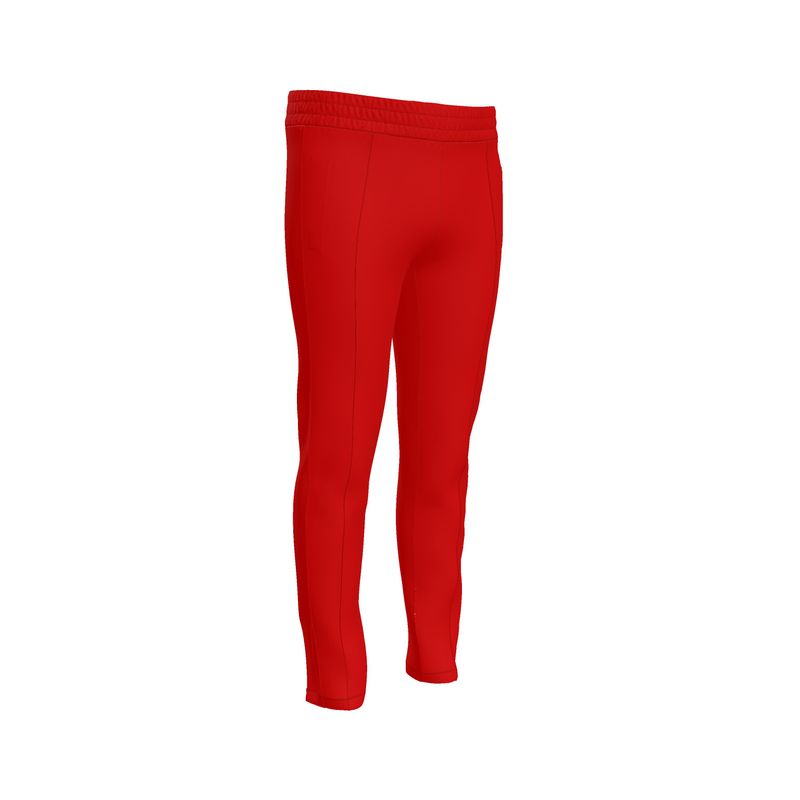 NimiaN Men’s Crimson Track Trousers RED– Side Stripe