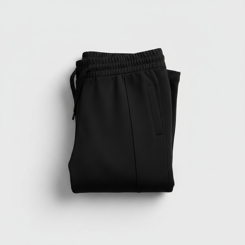 NimiaN Men’s Crimson Track Trousers Black– Side Stripe