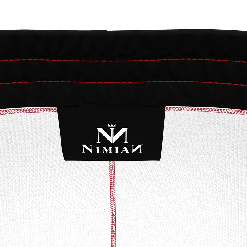 NimiaN Men’s Crimson Track Trousers Black– Side Stripe