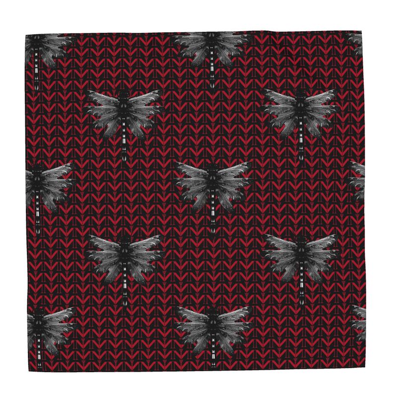 NimiaN Crimson Dragonfly Scarf Wrap