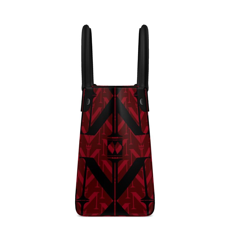 Mini Bonchurch Shopper Tote – Crimson Pattern Logo