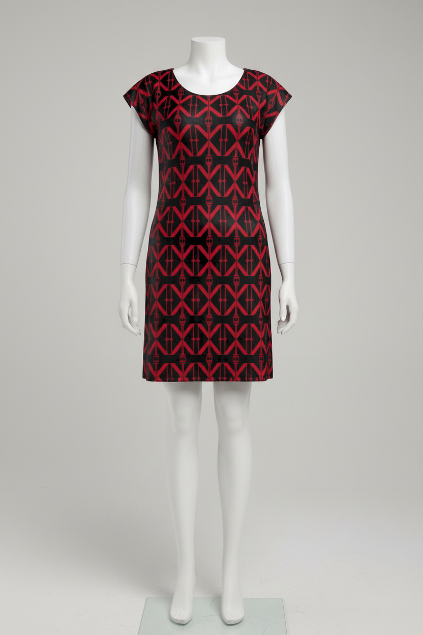 Geometric Print Ladies Tunic T-Shirt