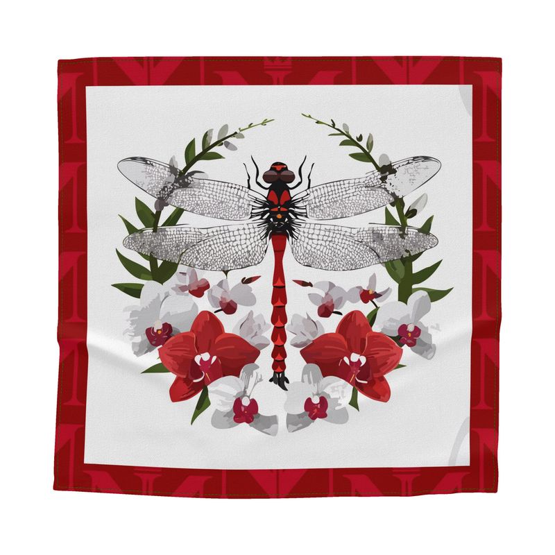 Red Orchid Dragonfly Bandana