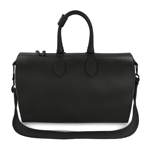 Classic Leather Duffle Bag – Black Edition