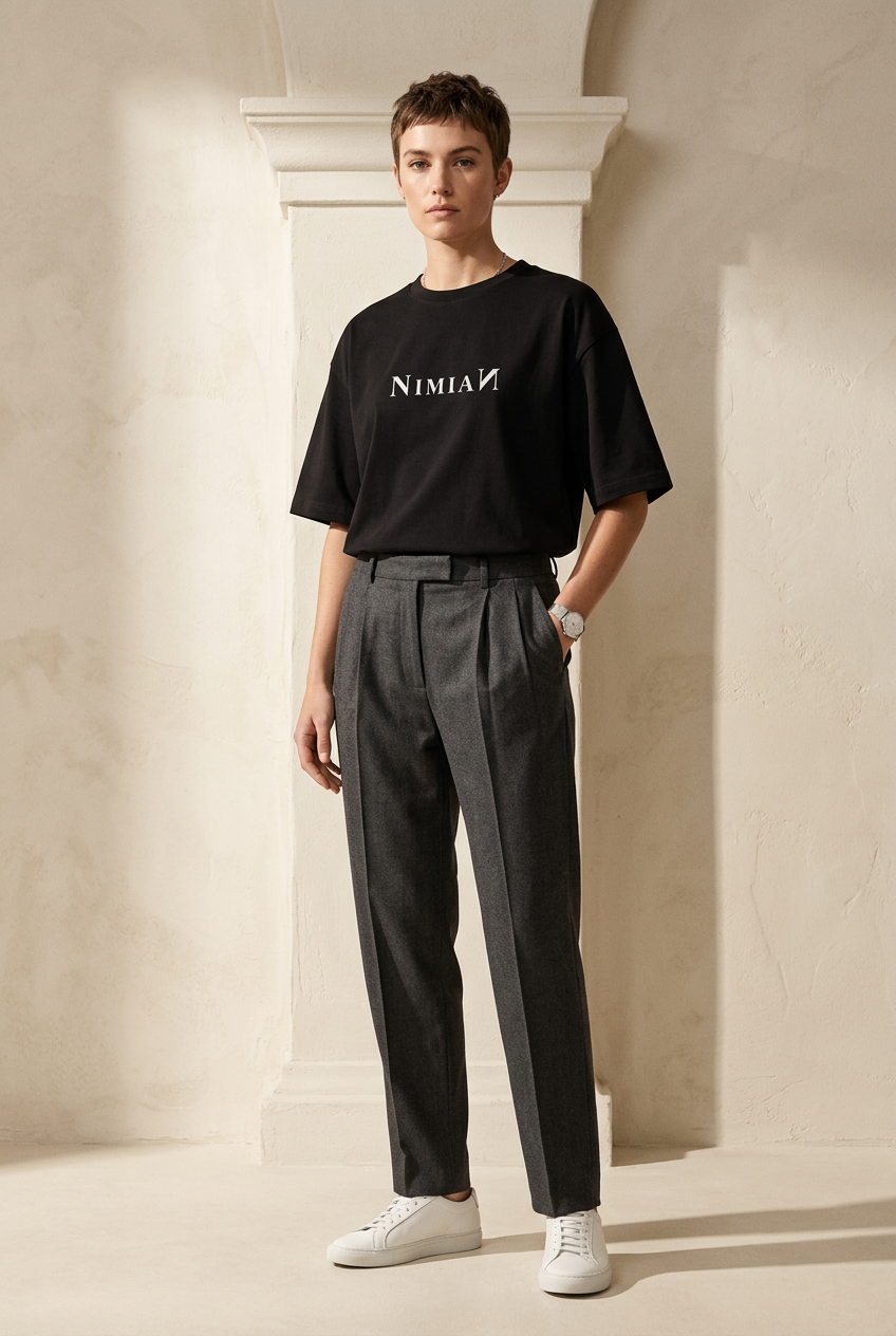 Oversized Black T-Shirt – Unisex Streetwear Fit