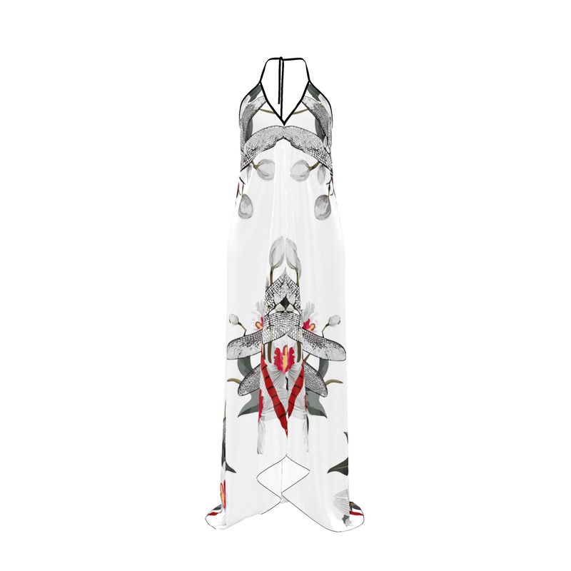 Halterneck backless dress