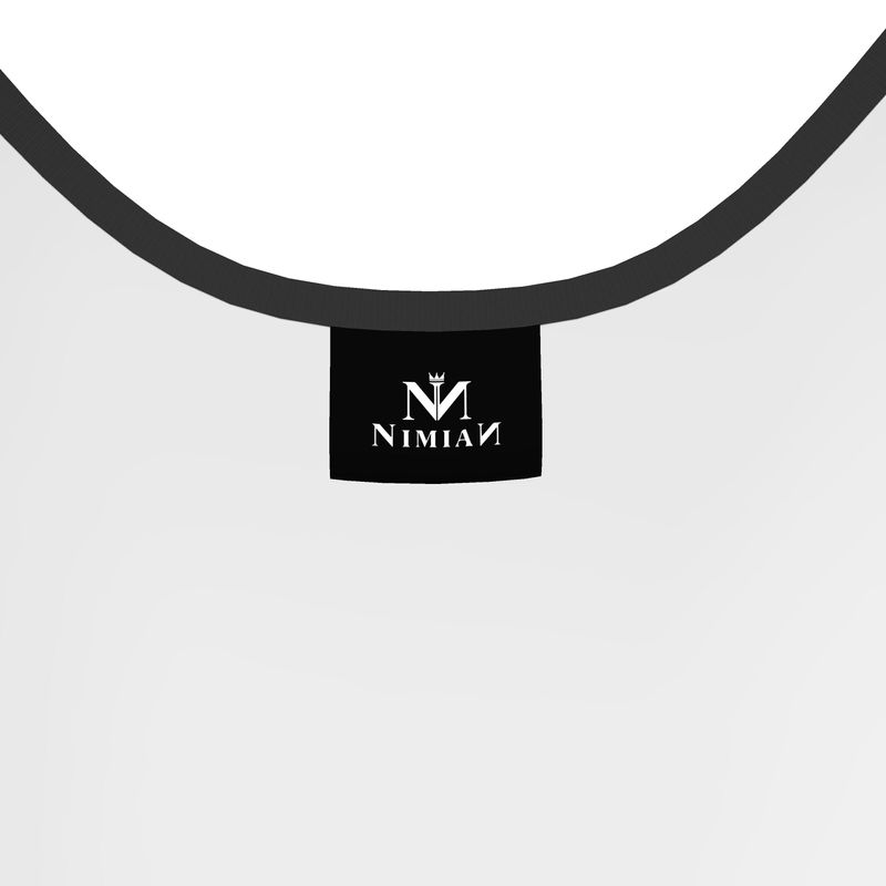 NimiaN Noir & Crimson Monogram Vest Top