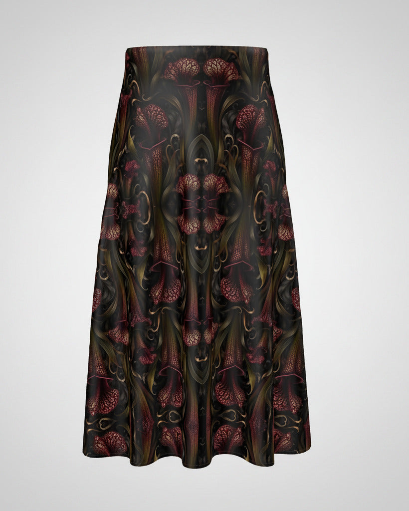 Women’s Midi Skirt Sarracenia Pattern