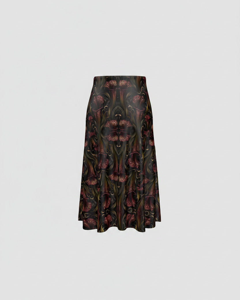 Women’s Midi Skirt Sarracenia Pattern
