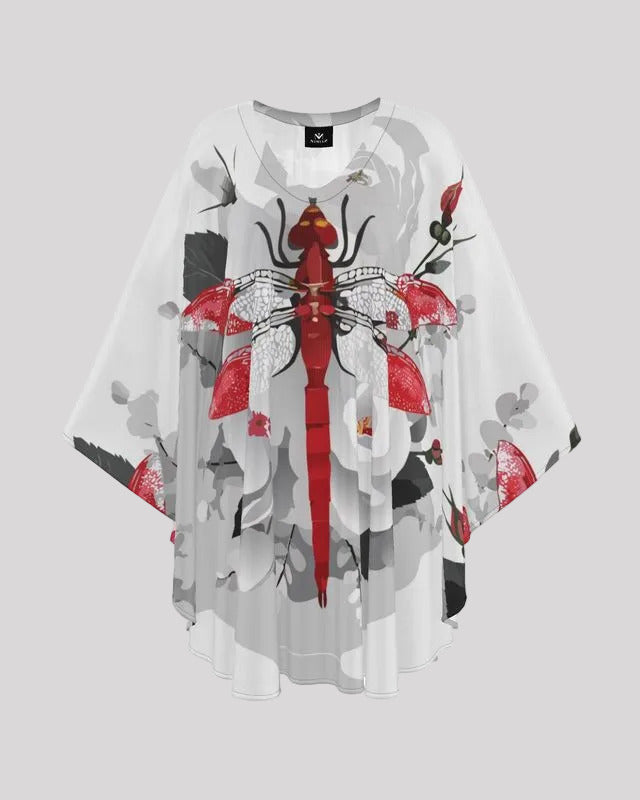 Kaftan Dragonfly Red ( White )