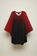 NimiaN Dark Red Gradient Silk Kaftan