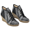 Ladies Wedge Espadrilles pied de coq pattern