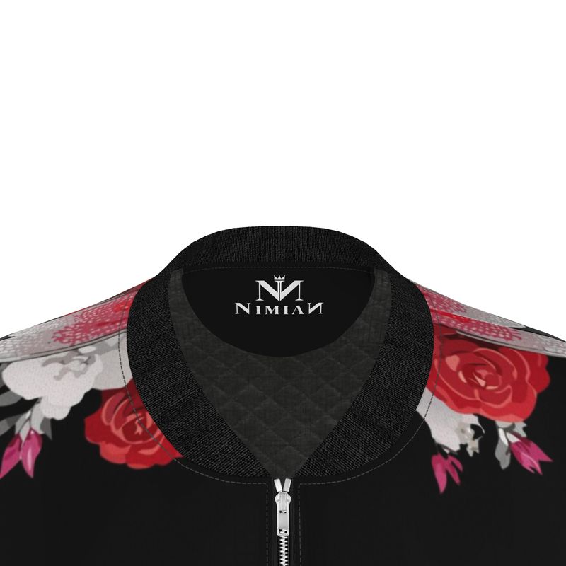 Ladies Bomber Jacket Red Dragonfly
