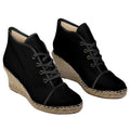 Ladies Wedge Espadrilles Black