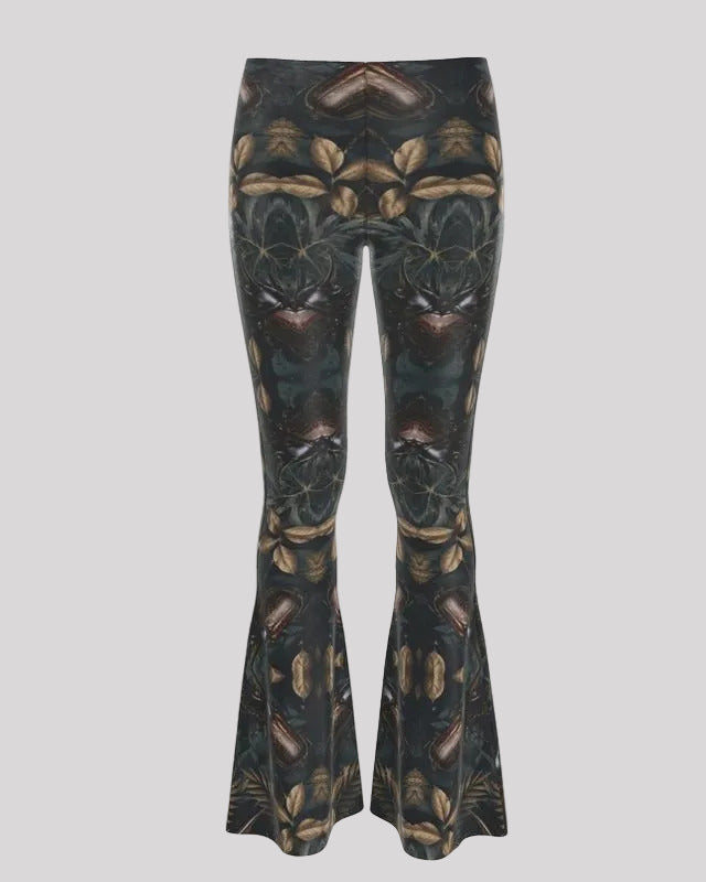 High-Rise Flared Leggings Rhinoceros Beetles