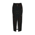 Denim Maxi Skirt Rhino beetle Red Details