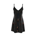 Slip Dress Midi rhino beetle pattern red roses