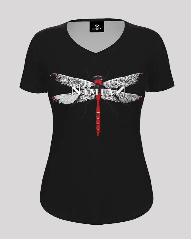 Red Dragonfly slim fit Womens T-Shirt