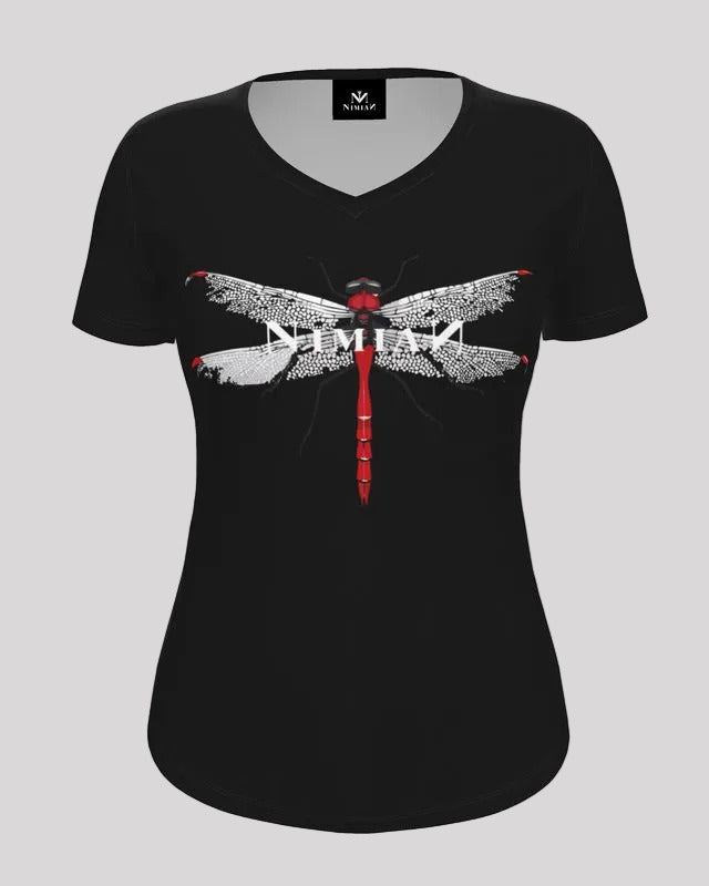 Red Dragonfly slim fit Womens T-Shirt