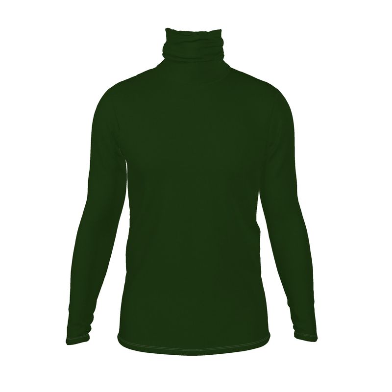 NimiaN Men’s Crimson Roll Neck - Dark Green (Slim Fit)