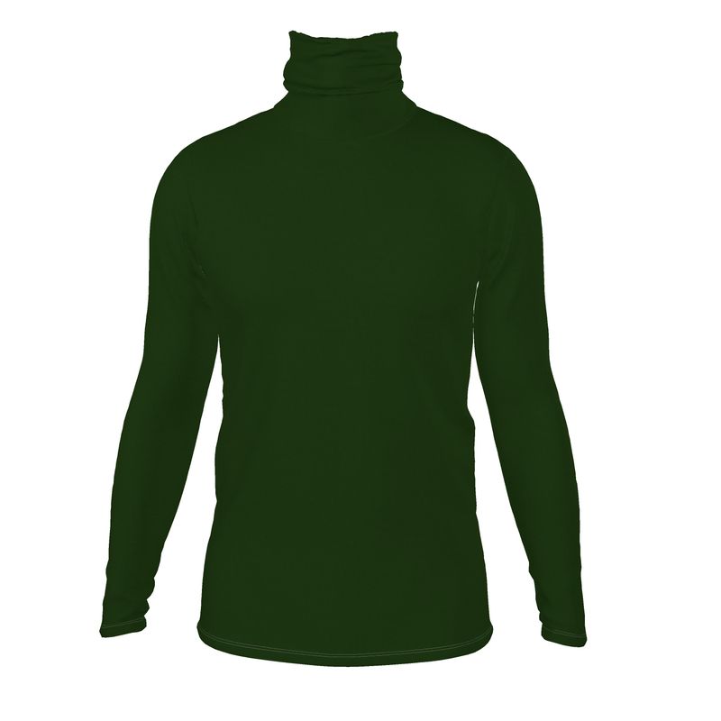 NimiaN Men’s Crimson Roll Neck - Dark Green (Slim Fit)