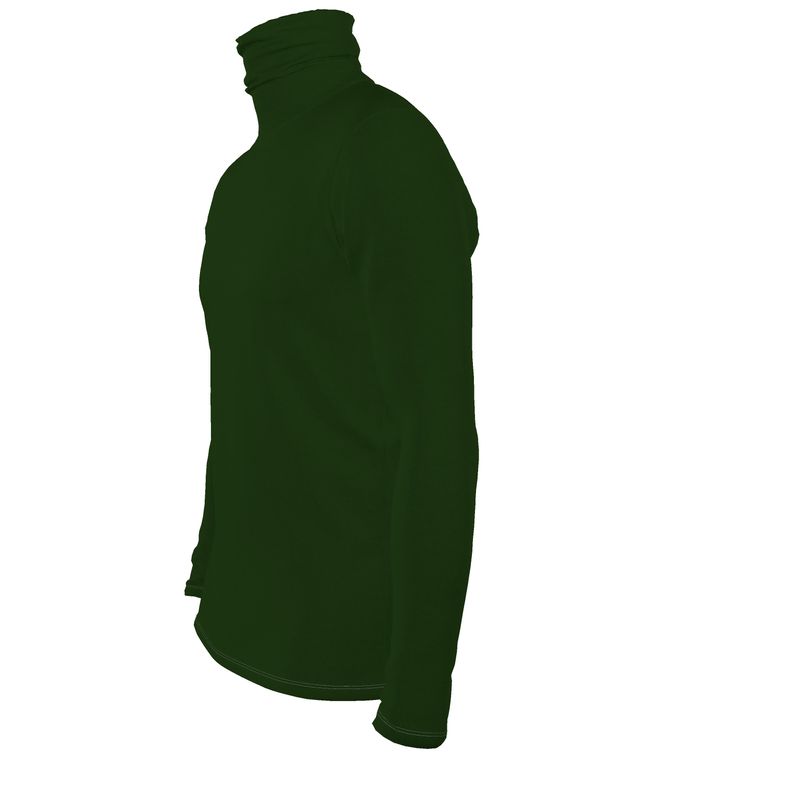 NimiaN Men’s Crimson Roll Neck - Dark Green (Slim Fit)
