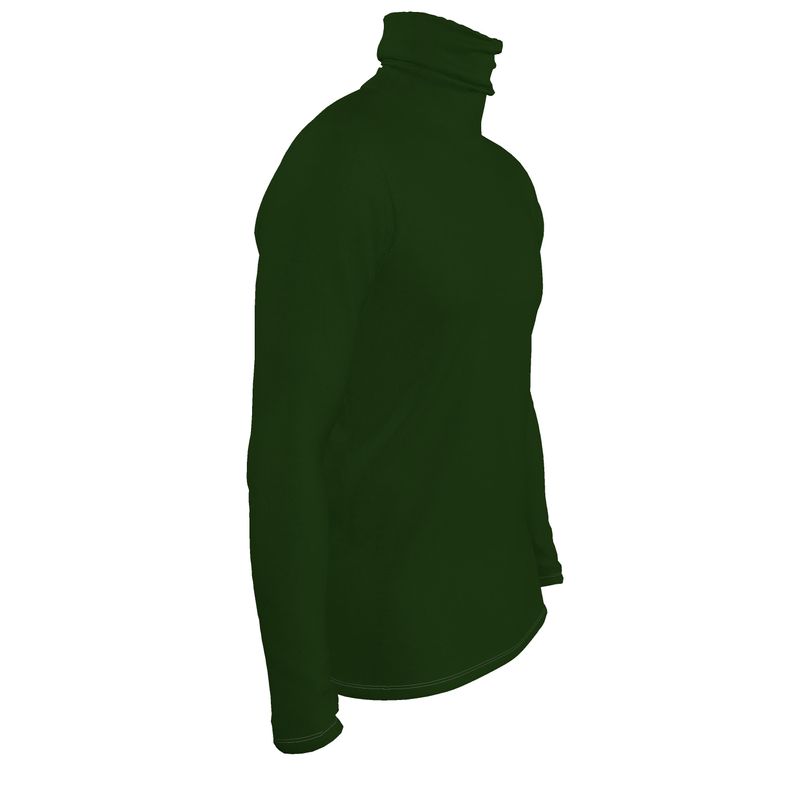 NimiaN Men’s Crimson Roll Neck - Dark Green (Slim Fit)