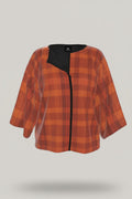 Kimono Jacket Orange Tartan