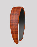 NimiaN Orange Tartan Bubble Nappa Leather Headband