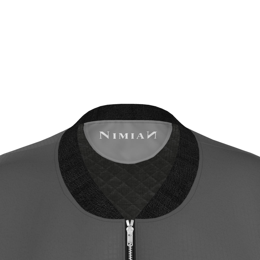 Ladies Bomber Jacket Grey Diamond