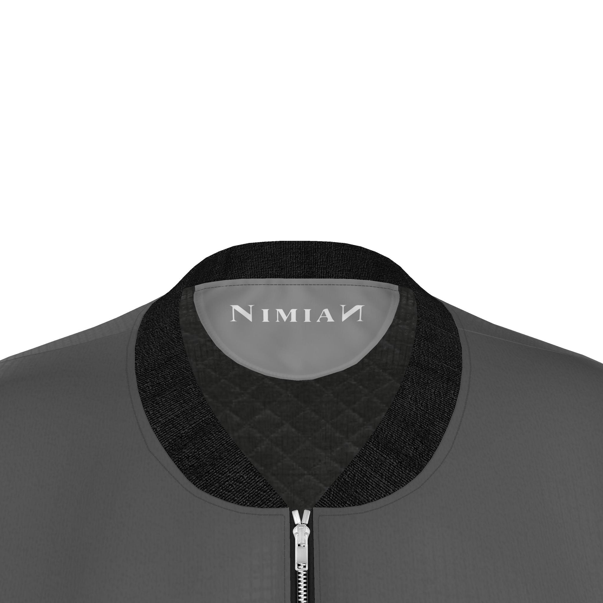 Ladies Bomber Jacket Grey Diamond