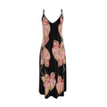 Slip Dress Maxi Caladium Thai Beauty Pattern