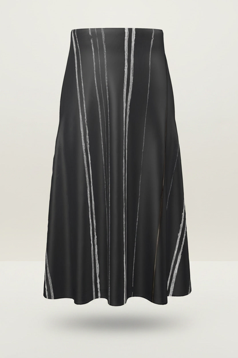 NimiaN White Stripes Midi Skirt