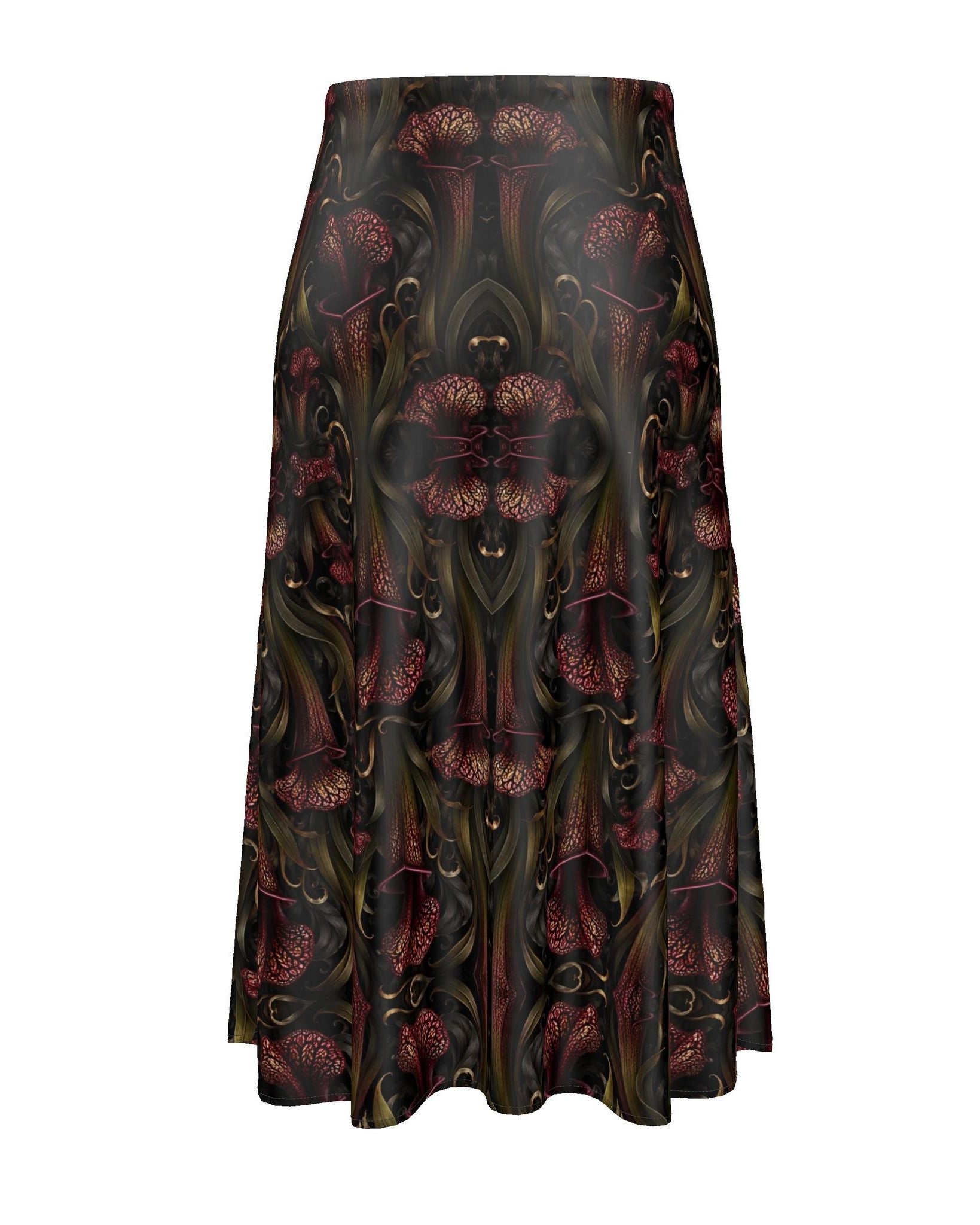 Women’s Midi Skirt Sarracenia Pattern