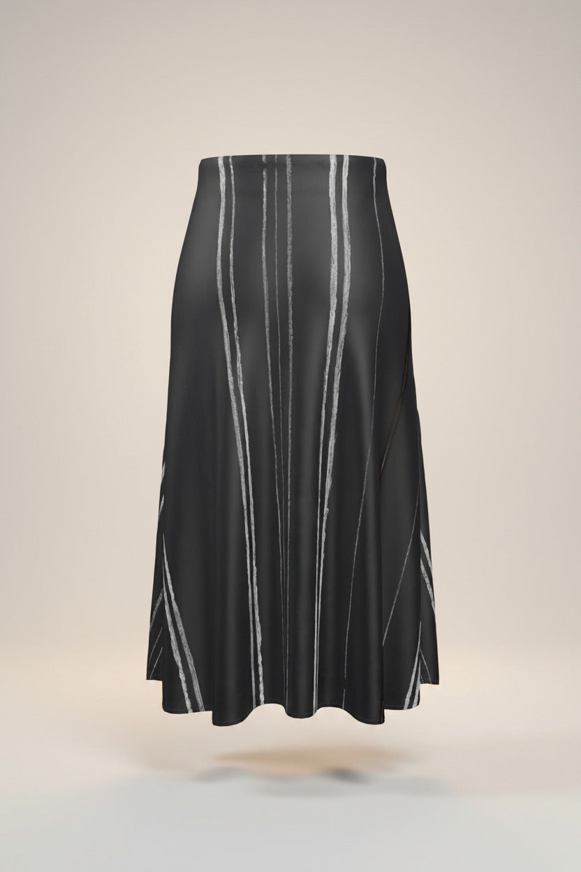 NimiaN White Stripes Midi Skirt