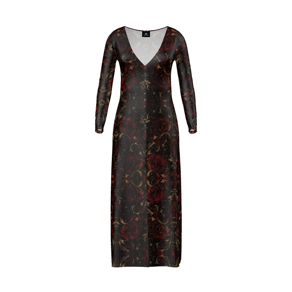 Ladies Cardigan LONG Gothic Damask Expressionism