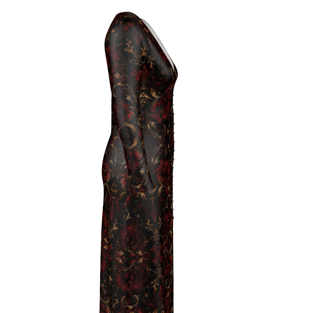 Ladies Cardigan LONG Gothic Damask Expressionism